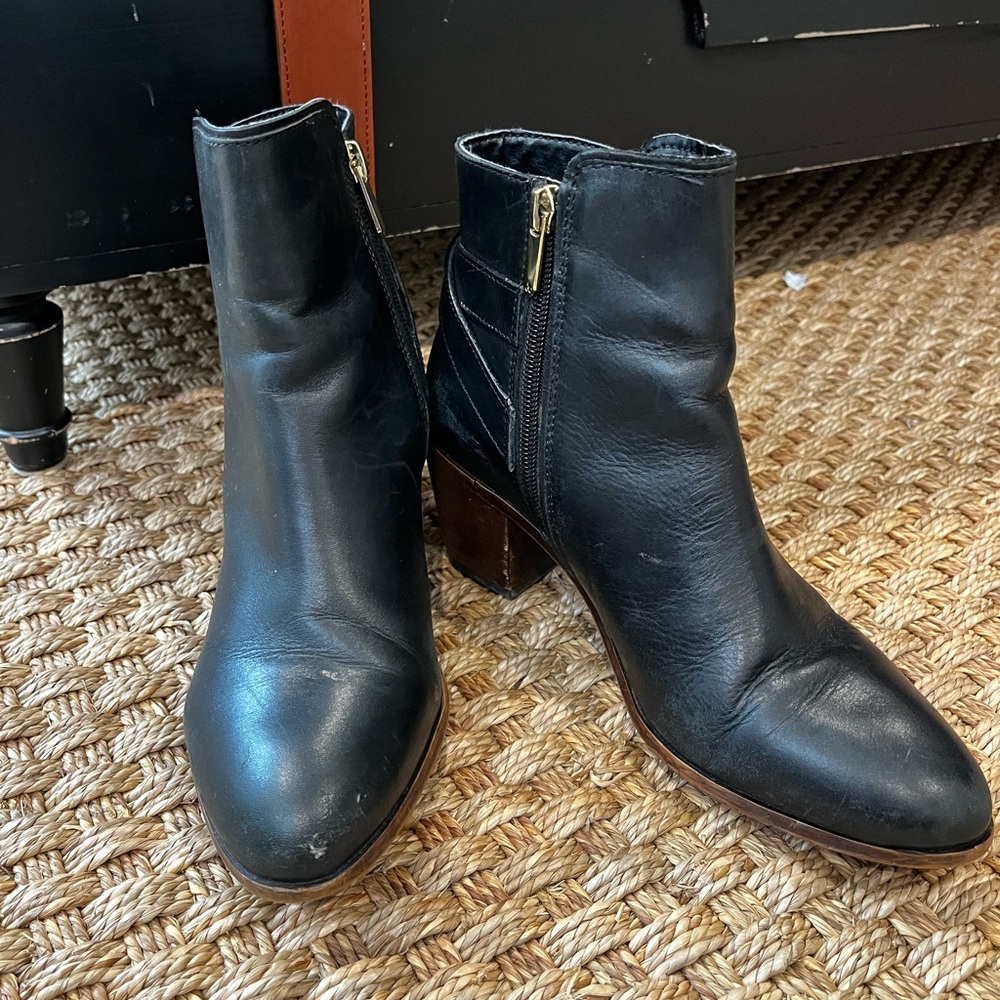 Sam Edelman Black Ankle Boots with Zipper